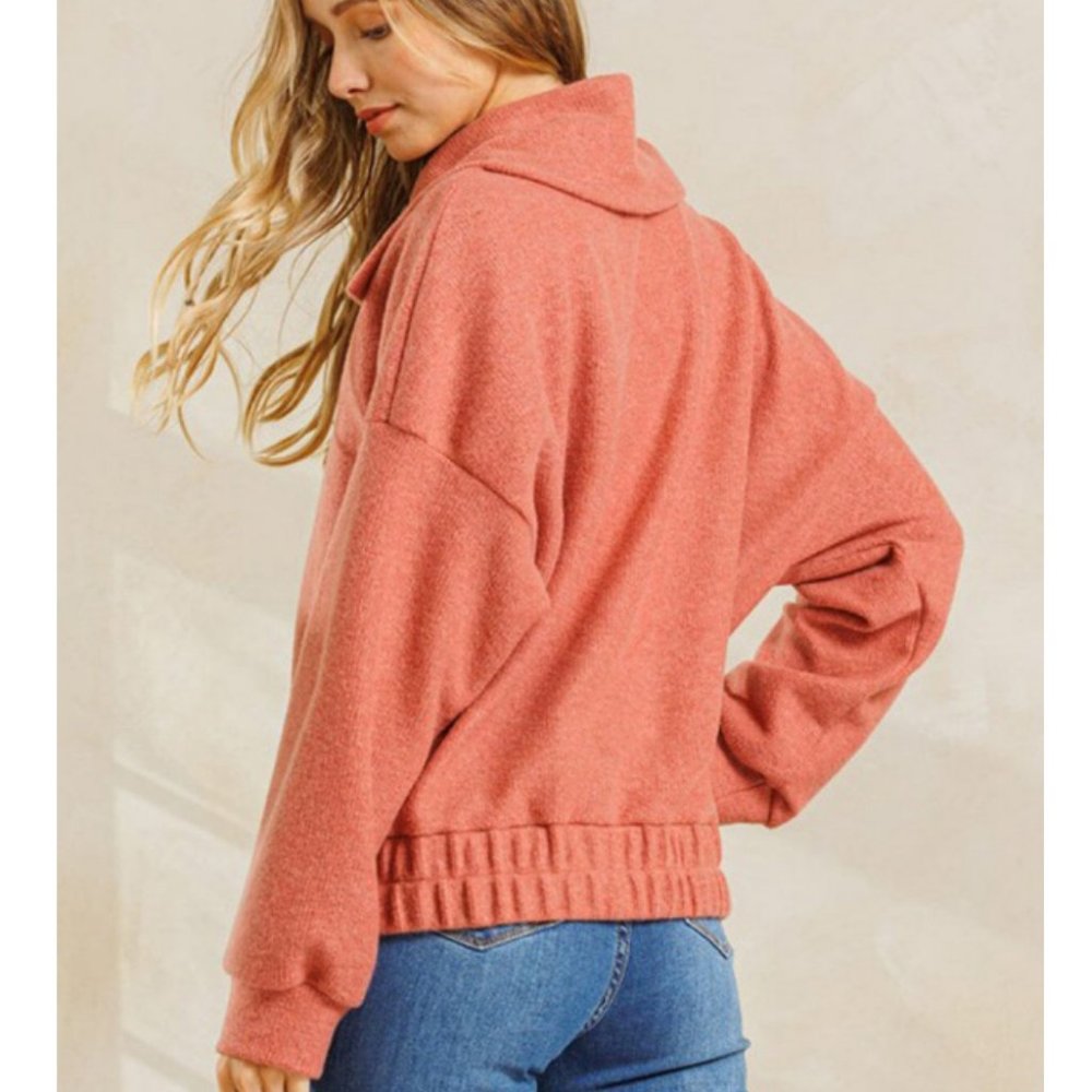 28107 Button Front Collared Sweater - Picture 4 of 5